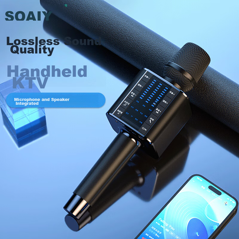 Soaiy MC31 Wireless Microphone with Dual Speaker & Bluetooth - Home KTV Mic