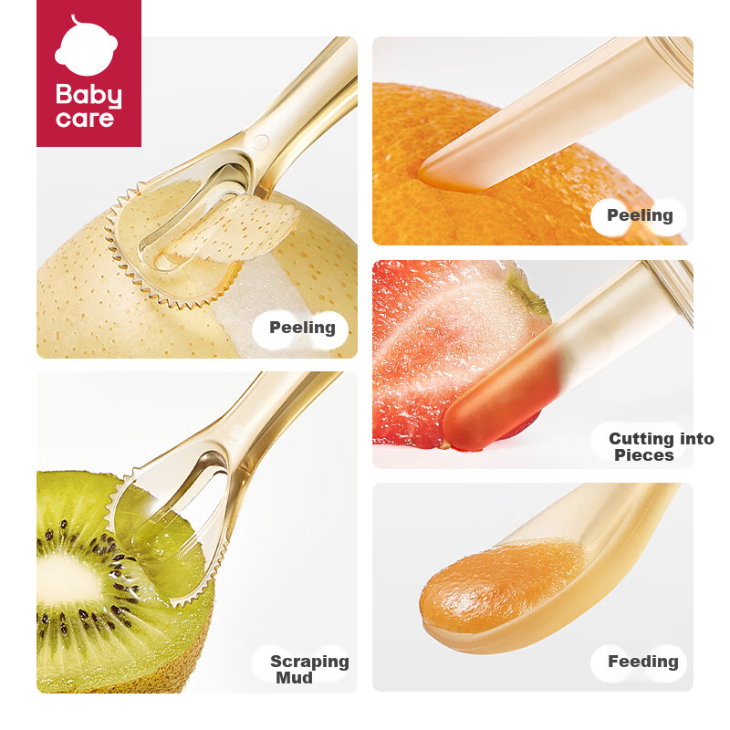Babycare PPSU Double-Ended Fruit Puree Spoon for Babies