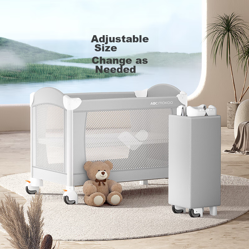 ABCMOKOO Portable Folding Crib to Full-Size Bed