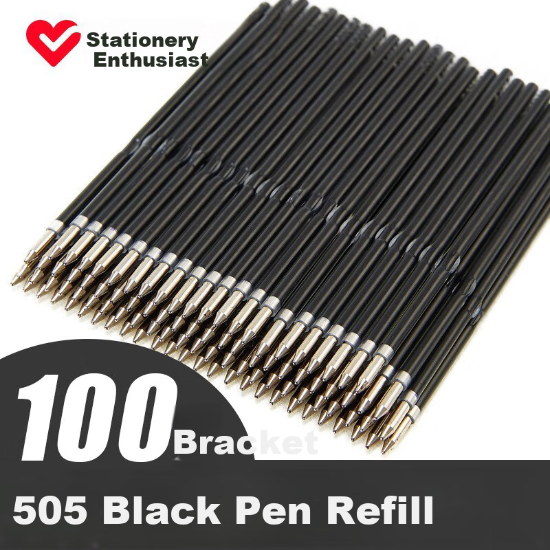 AIHAO 0.7mm Retractable Ballpoint Pen Refill - 100 Black Refills