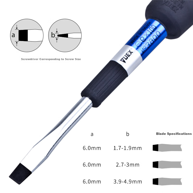 ANEX No.3900 Soft Handle Screwdriver 6.0X100mm