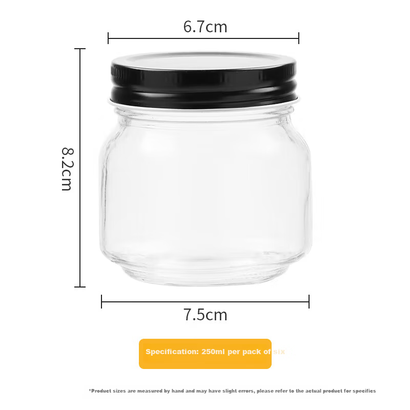 Baijie Sealed Jars for Jam, Honey, Pickles - Set of 6