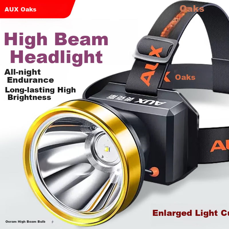 Aokesi Rechargeable Headlamp, 800lm Ultra-Bright for Fishing & Outdoor Use