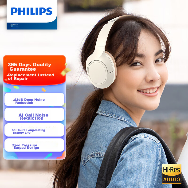 PHILIPS Over-Ear Bluetooth Headphones SHP9500