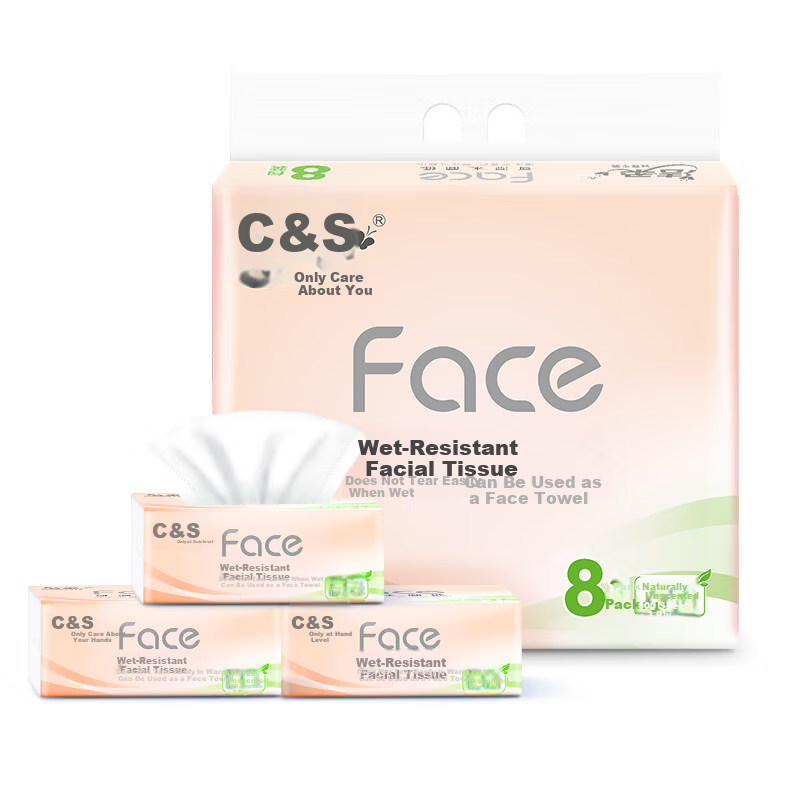 C&S Facial Tissues - 3-Ply Softness for Sensitive Skin