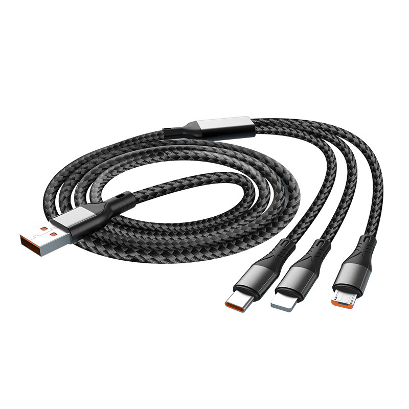 ZiTai 6A Super Fast Charging 3-in-1 Data Cable