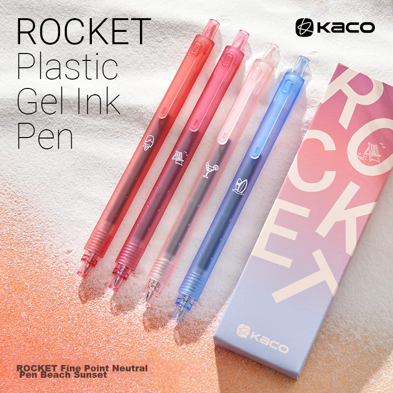 KACO Rocket Retractable Gel Pen 0.5mm Black Ink