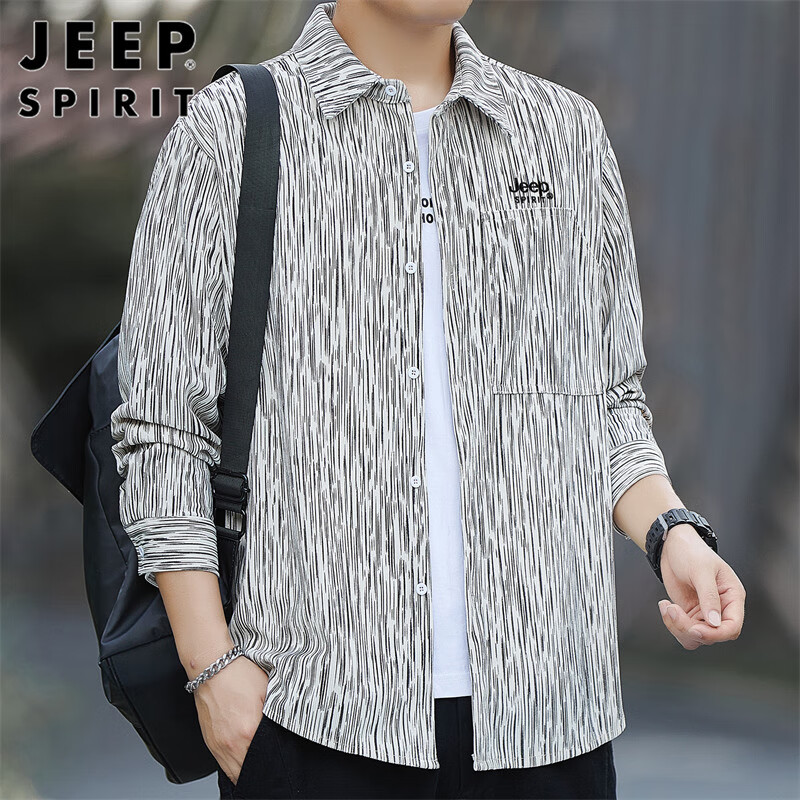 JEEP SPIRIT Men's Long-Sleeve Corduroy Shirt