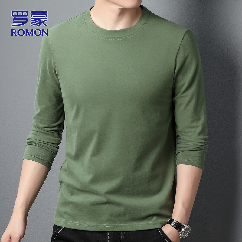 ROMON Men's Long Sleeve Cotton T-Shirt