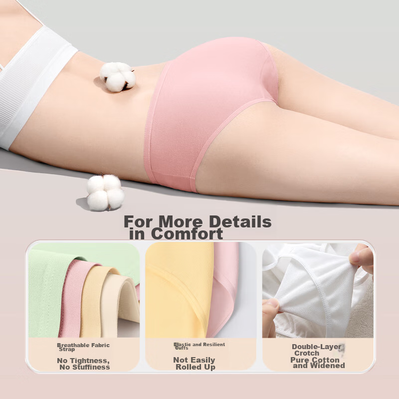 BADIGAO Women's Cotton Underwear Shorts