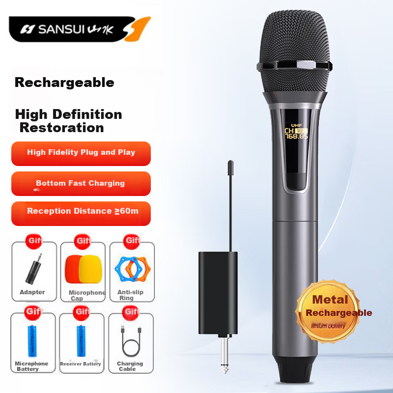 SANSUI U6 Rechargeable Wireless Microphone