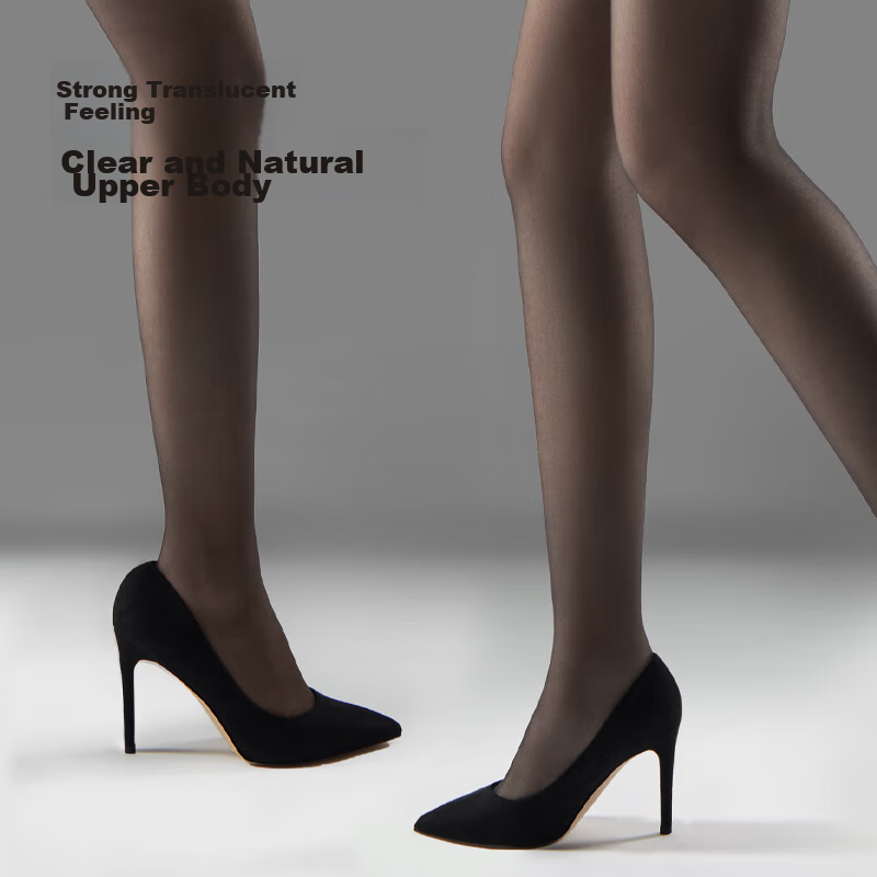 LUCKMEEY Women's Sheer Black Stockings
