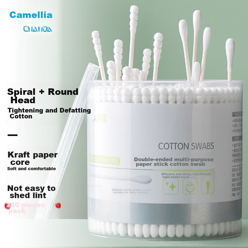 CHAHUA Double-Ended Cotton Swabs for Ear Cleaning & Makeup
