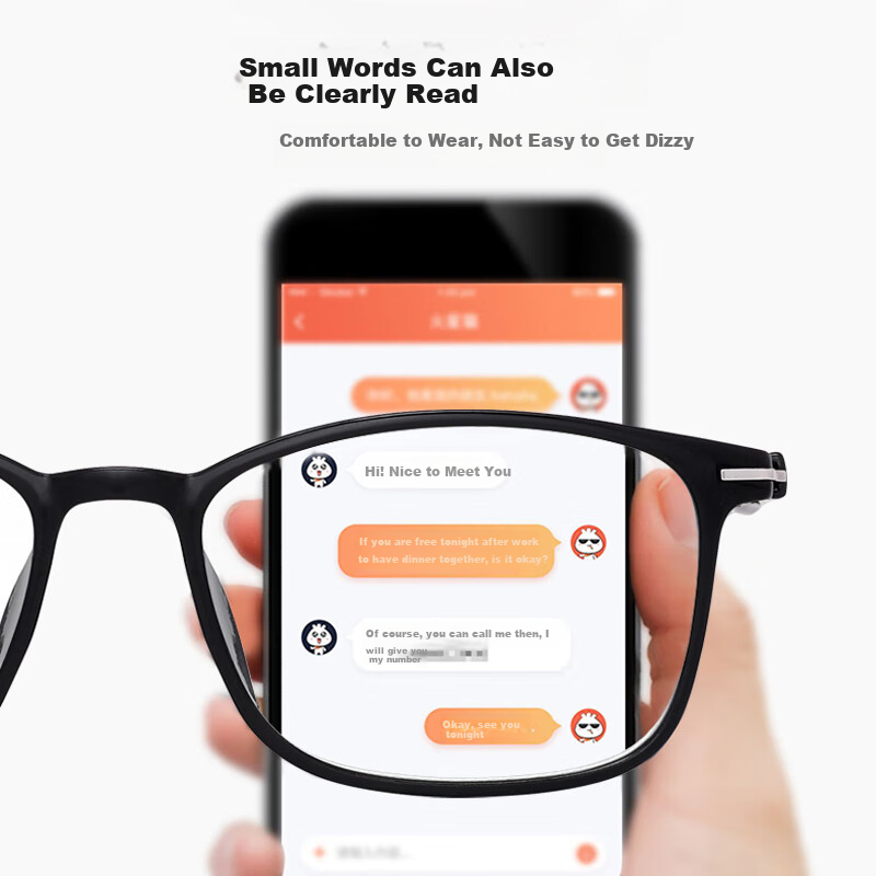 40000KM Anti-Blue Light Reading Glasses 100 Degrees