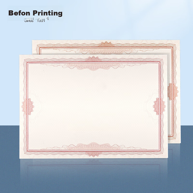 Befon A4 Certificate Paper - 12 Sheets per Pack