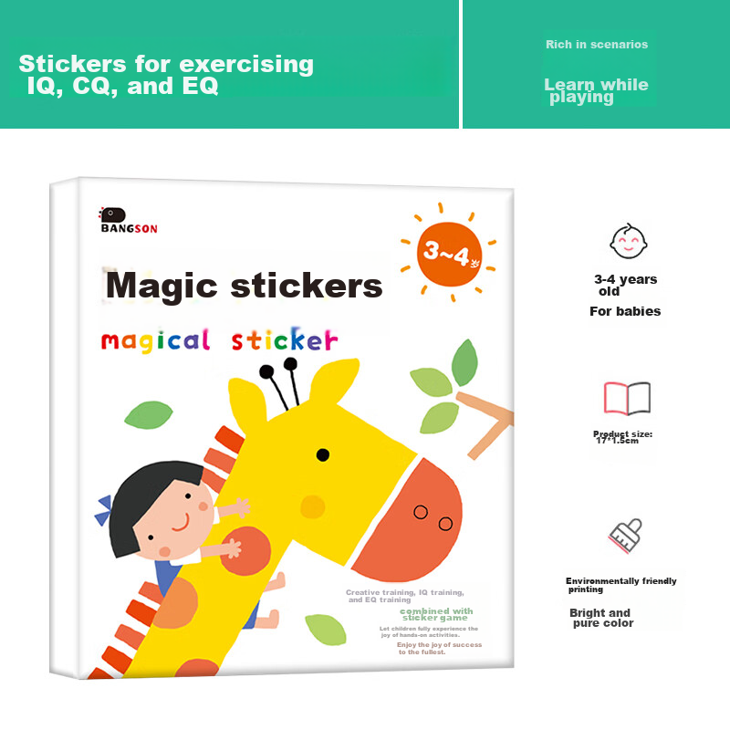 BANGSON Sticker Book for 2-6 Year Olds Educational Toy