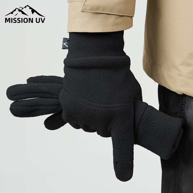 MISSION UV Fleece Warm Gloves for Men