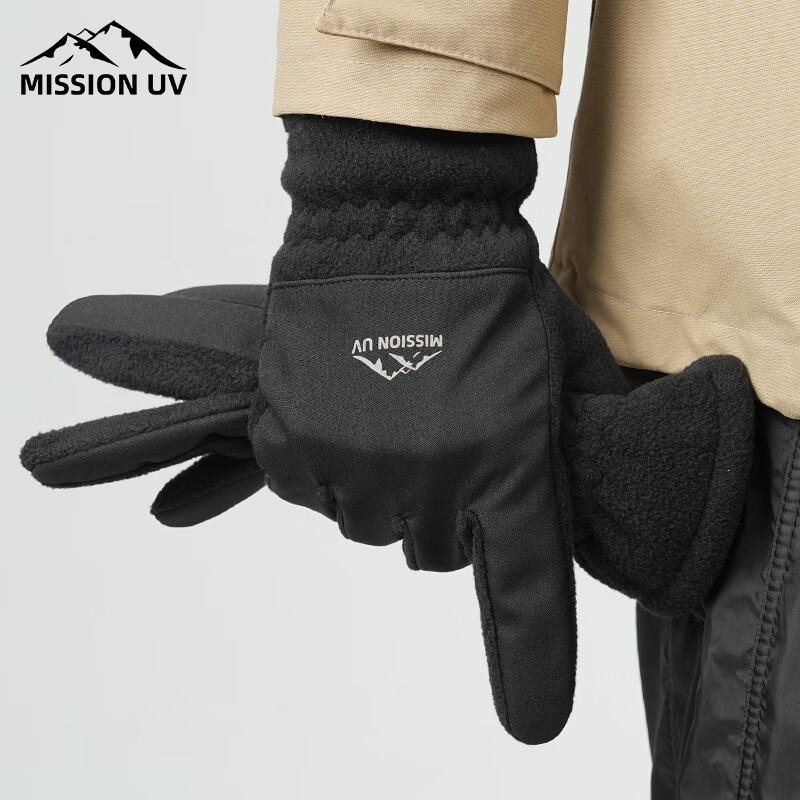 MISSION UV Fleece Warm Gloves for Men