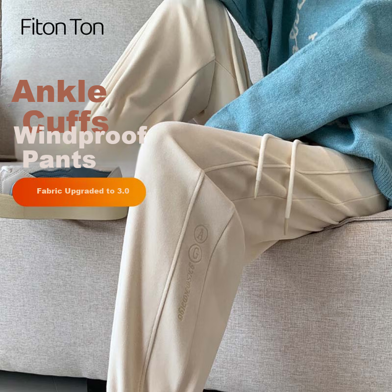 FitonTon Women's Windproof Tapered Pants