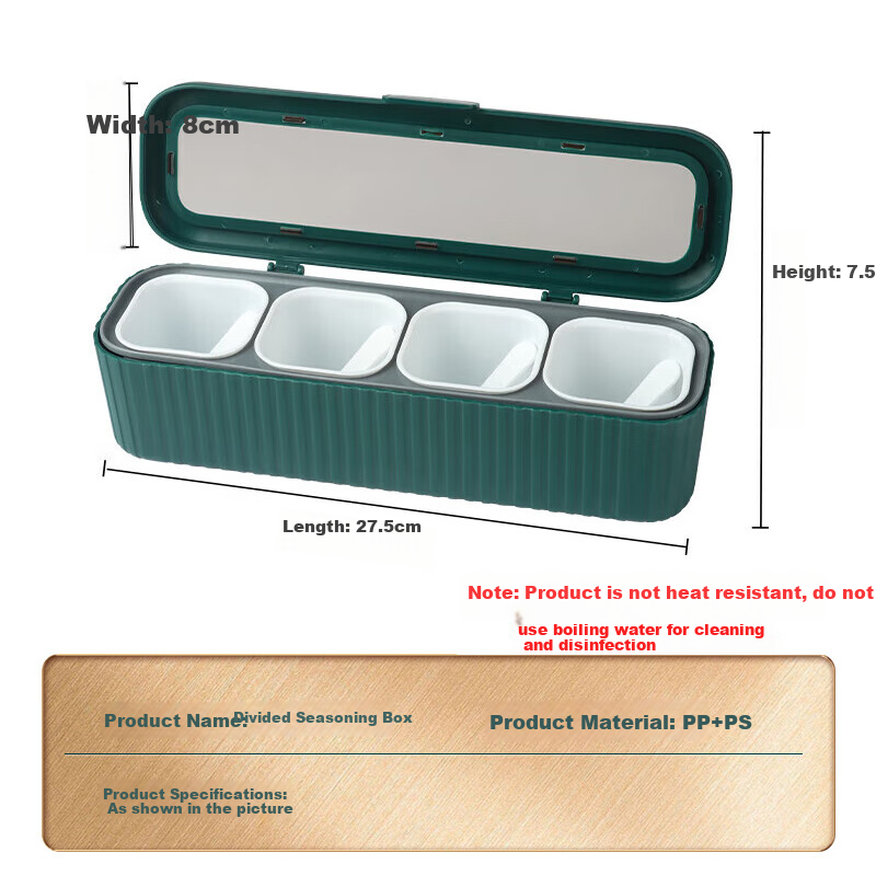 Baijie Spice Container Set - Dust-Proof Seasoning Bottles and Jars