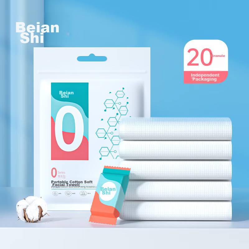 Briars Compressed Towels - 20-Pack Extra Large & Thick Disposable Face Towels