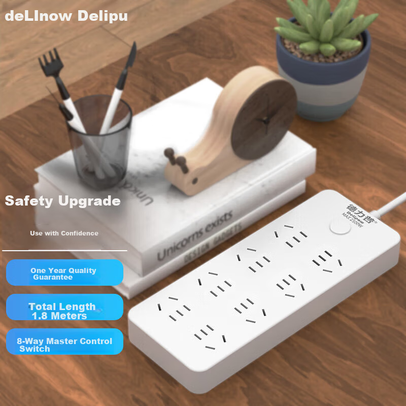 Delipow 8-Outlet Power Strip with Master Switch