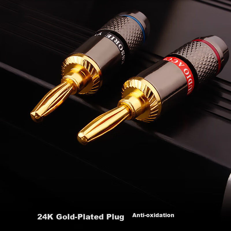YYTCG Pure Copper Gold-Plated Banana Head Speaker Plug