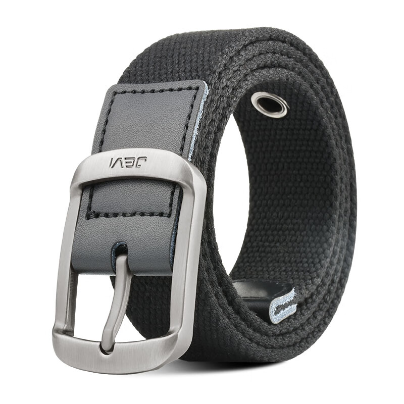 JEVI Men's Canvas Pin Buckle Belt for Casual Workwear