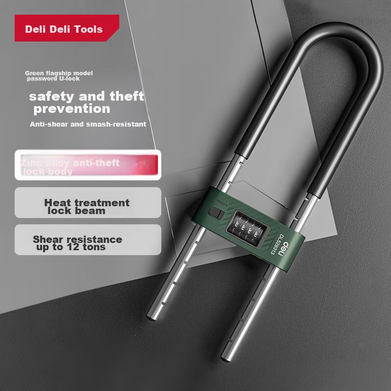 Deli Green Password U-Lock DL508313