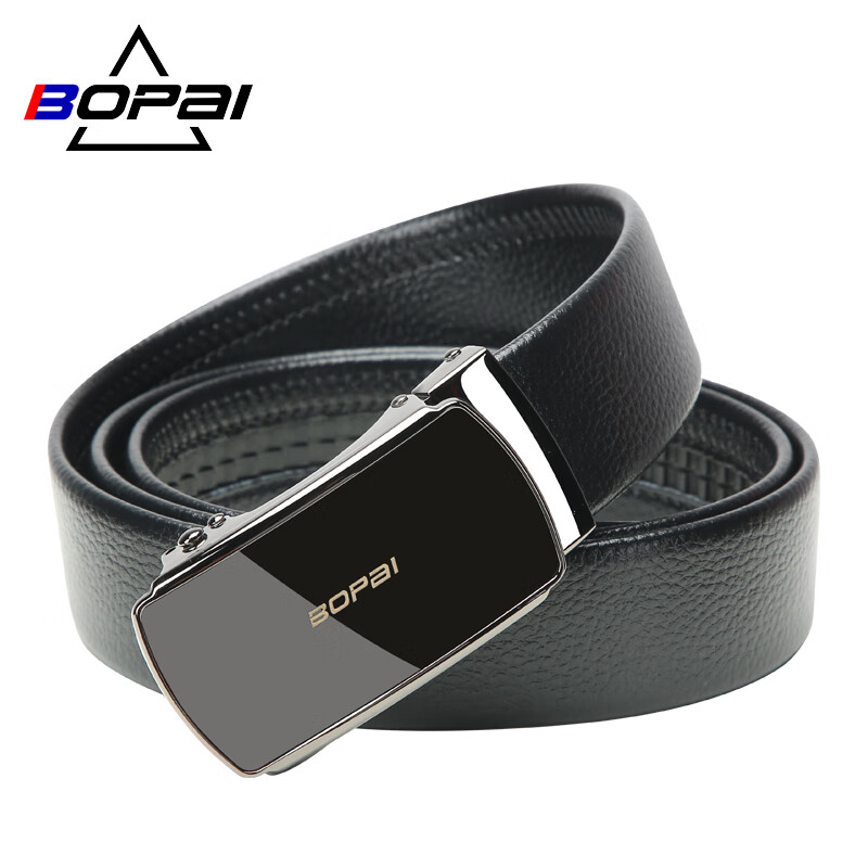 Bopai Men's Leather Belt with Automatic Buckle - 13-123501