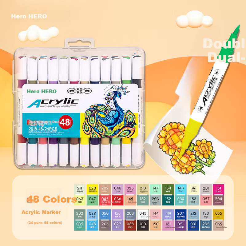 HERO 2016 Triangular Water-Based Acrylic Marker Pen
