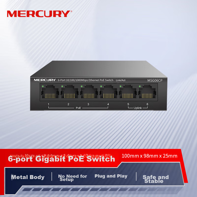MERCURY 6-Port Gigabit PoE Switch MSG06CP