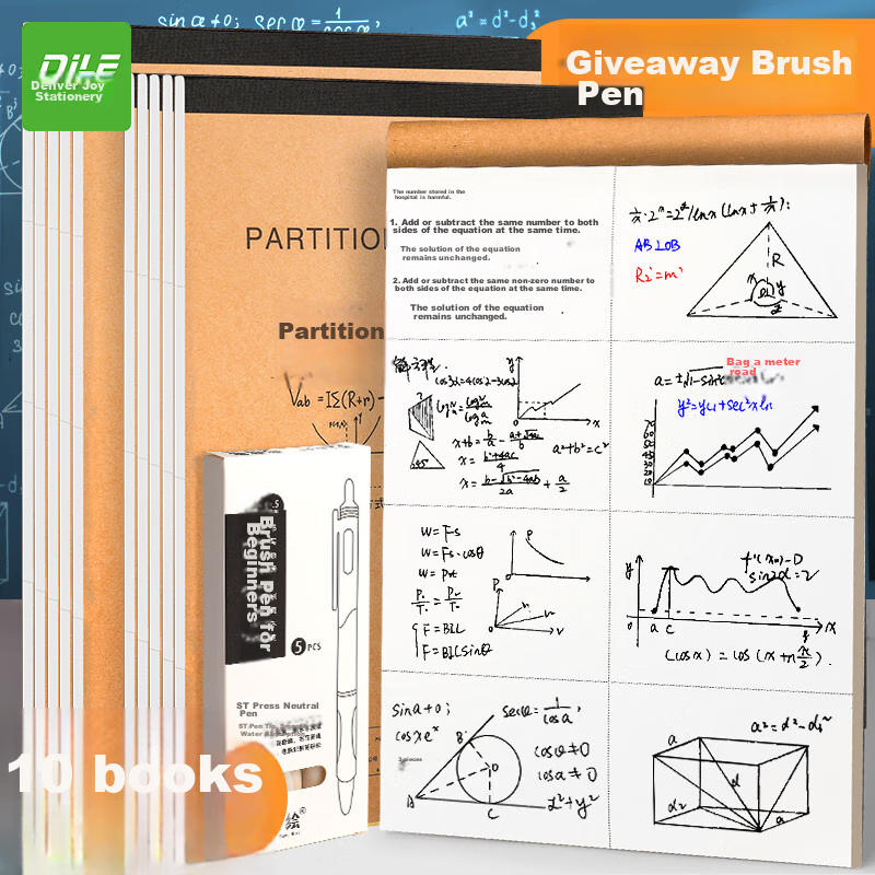 DiLe Partition Draft Notebook with Pen Refills
