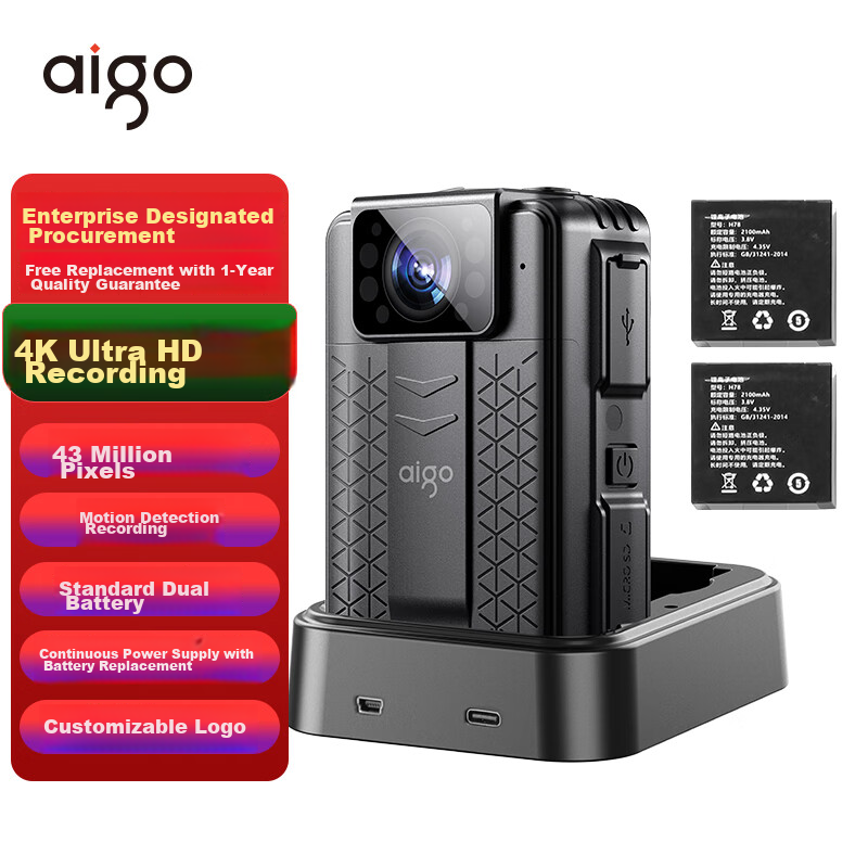 aigo T5P 4K Law Enforcement Body Camera