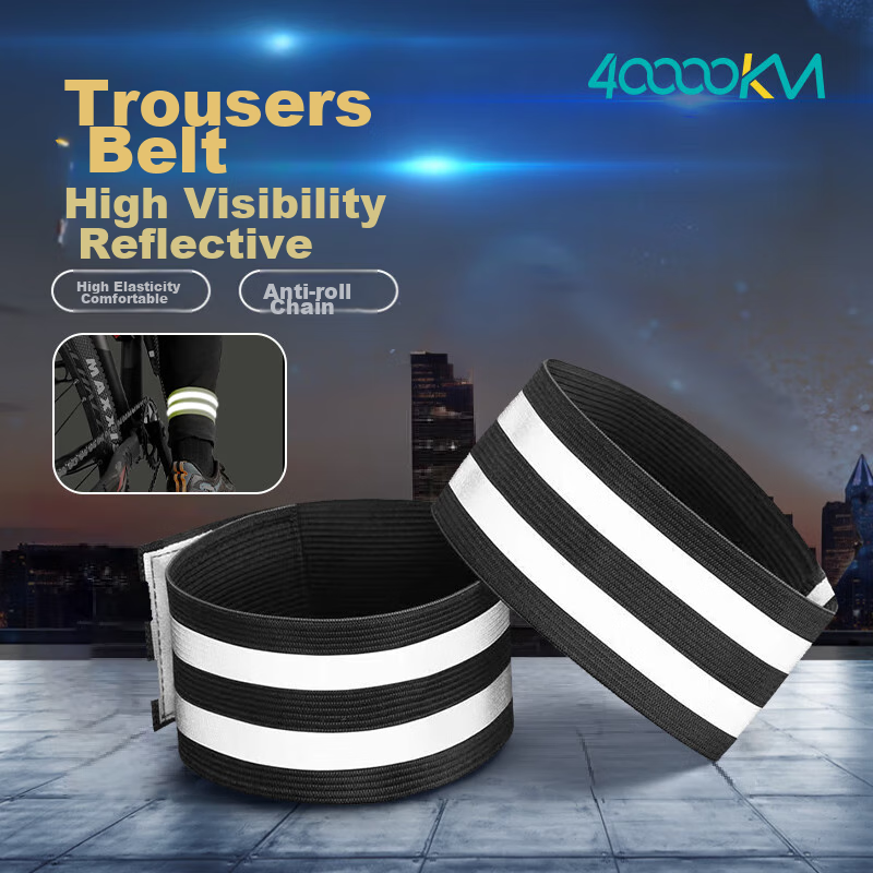 40000KM Reflective Leg Bands for Cycling and Running