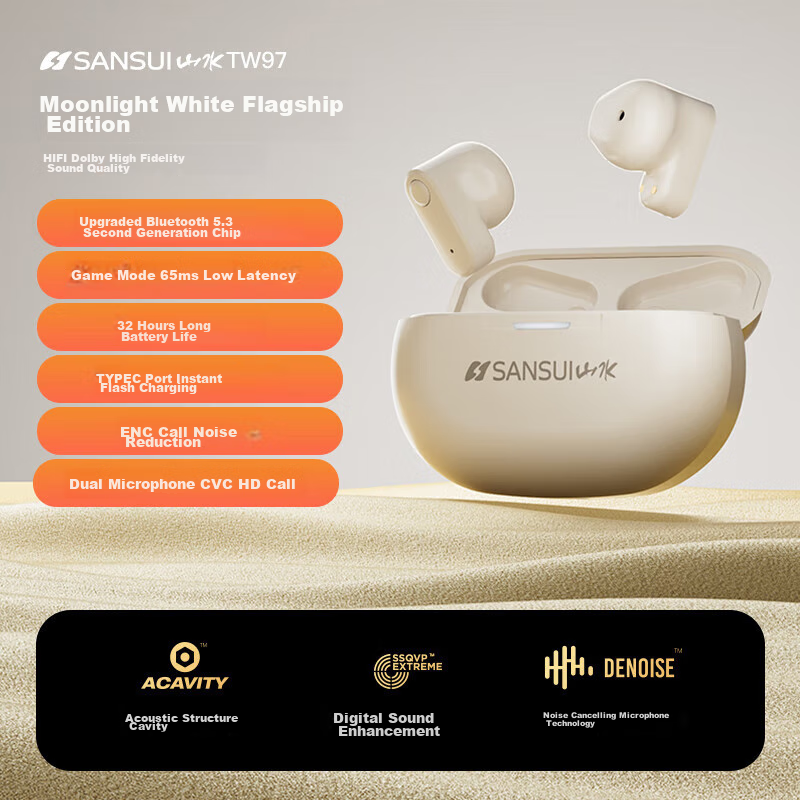 SANSUI TW97 Bluetooth Earphones True Wireless