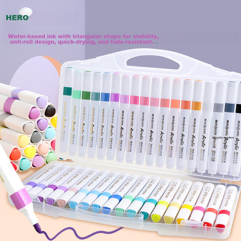 HERO 2016 Triangular Water-Based Acrylic Marker Pen