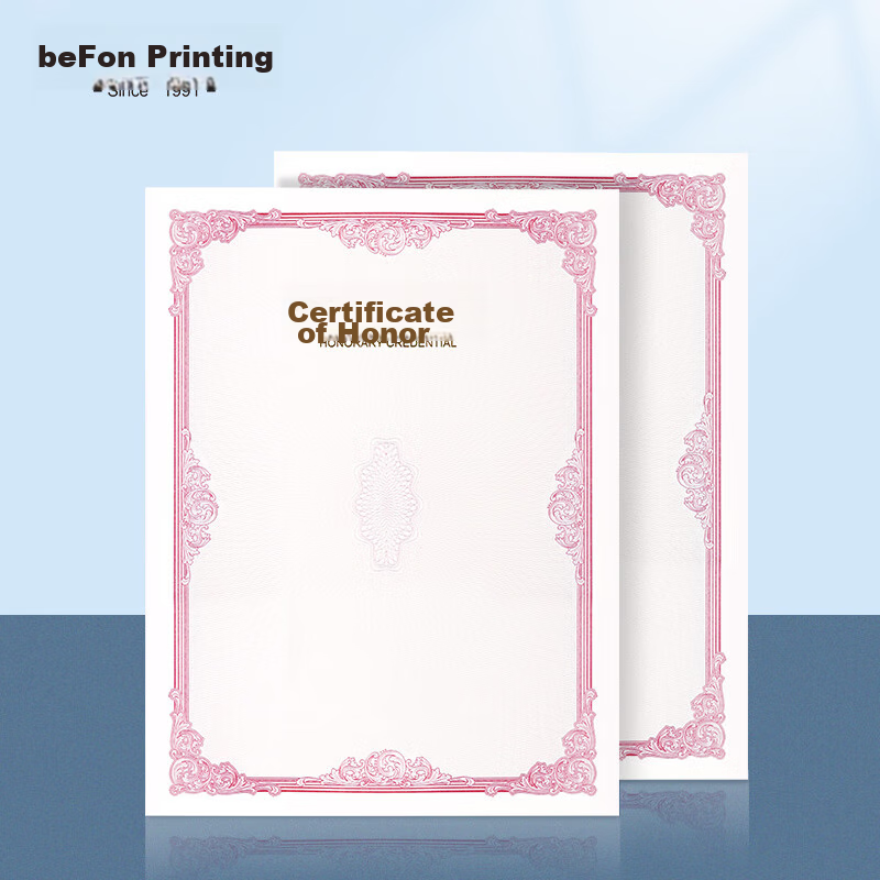Befon A4 Honor Certificate Inner Pages Red 10 Sheets