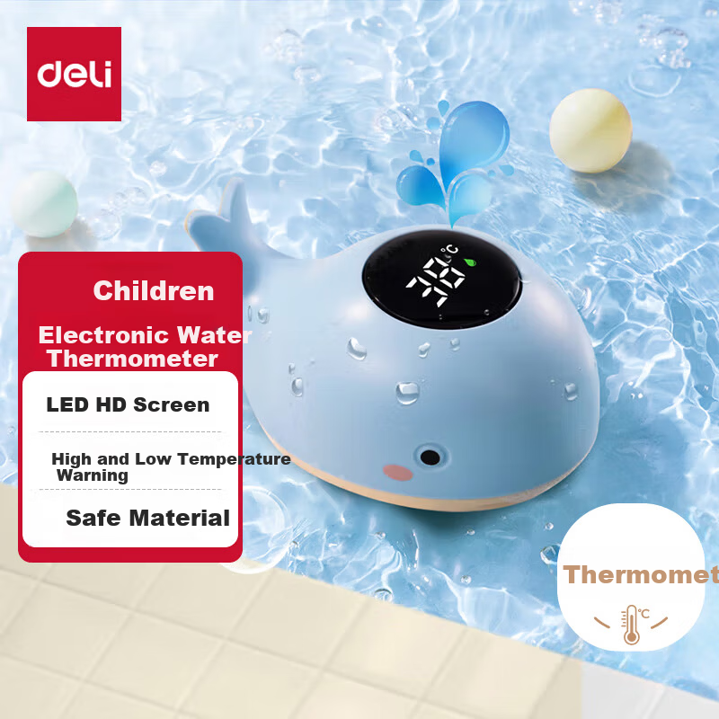 Deli LE509 Children's Electronic Water Thermometer (Whale Design)