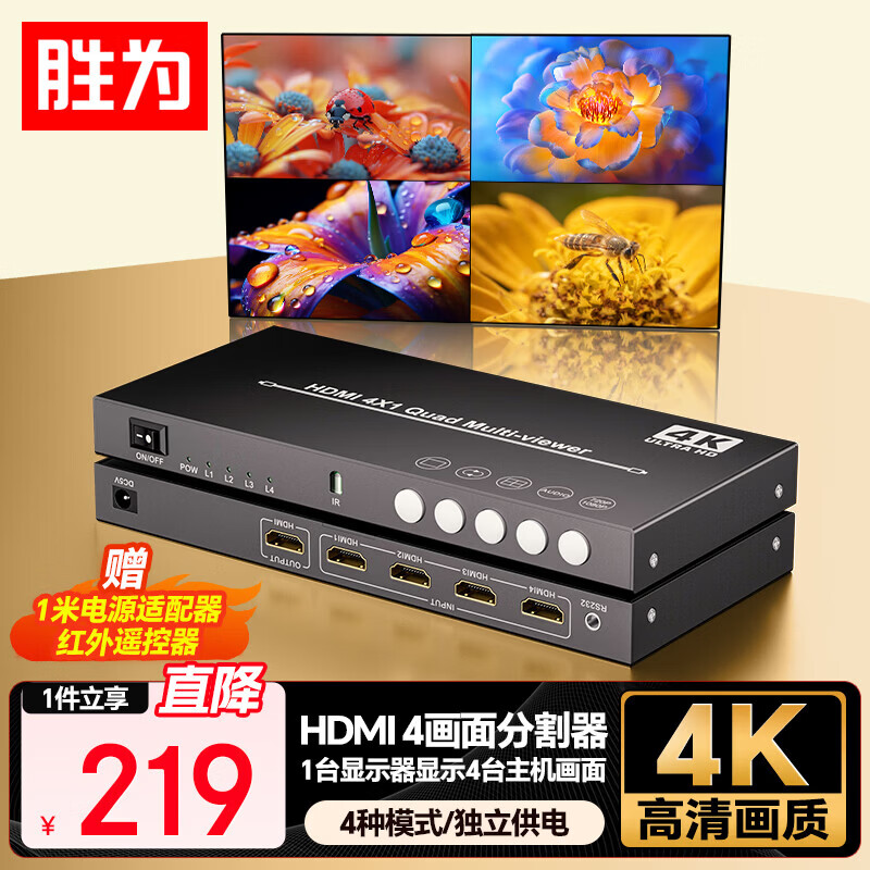Shengwei 4-in-1 HDMI Splitter