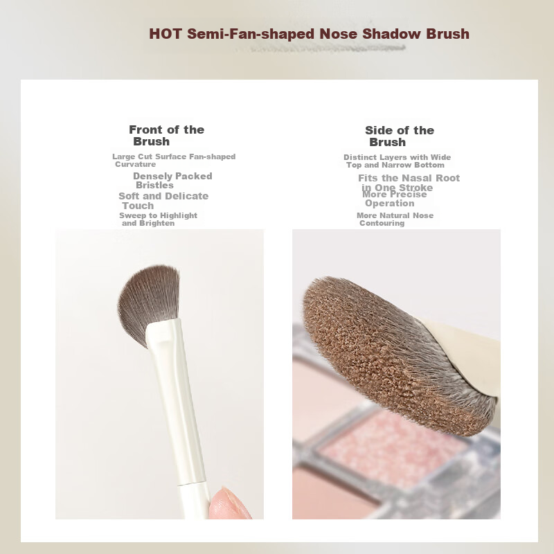 Encounter Beauty Half-Moon Nose Shadow Brush