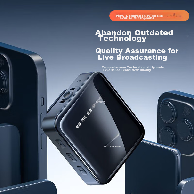 KOVOL Wireless Lavalier Microphone for Live Streaming and Recording