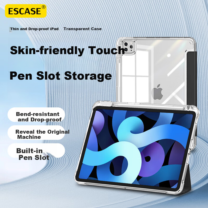 ESCASE Case for iPad Air 5/4/Pro 11 10.9-Inch with Pencil Holder