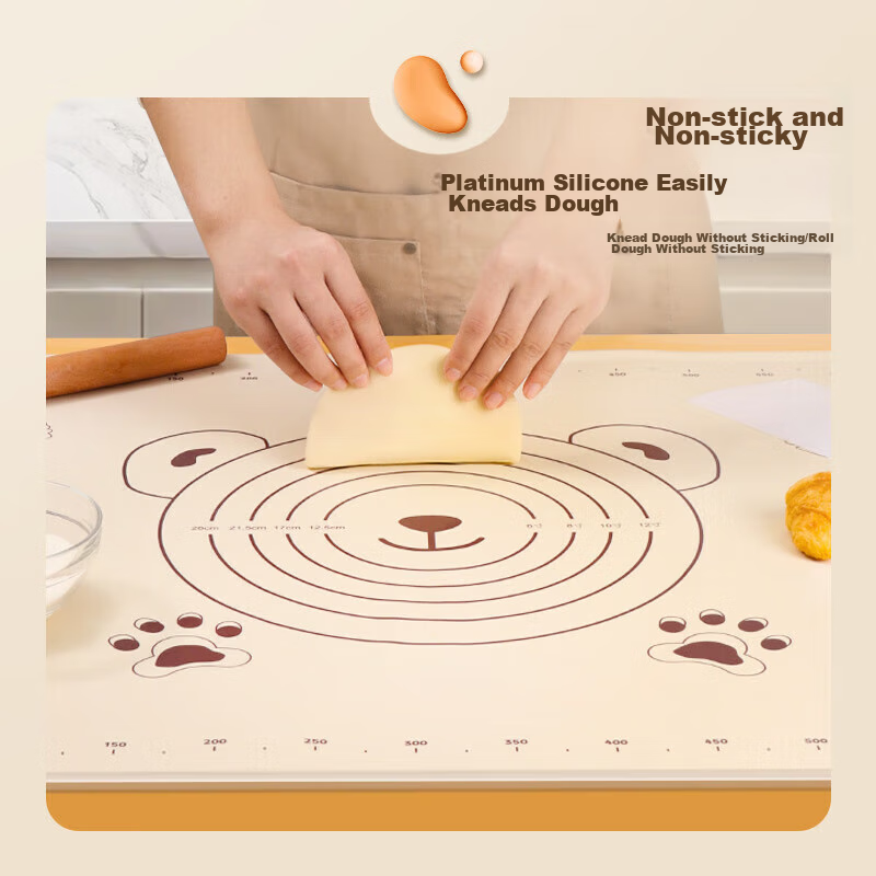 Baijie Silicone Kneading Mat 70x50cm Set