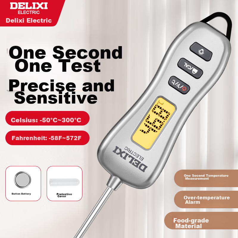 DELIXI Electric Food Thermometer for Kitchen and Home Use