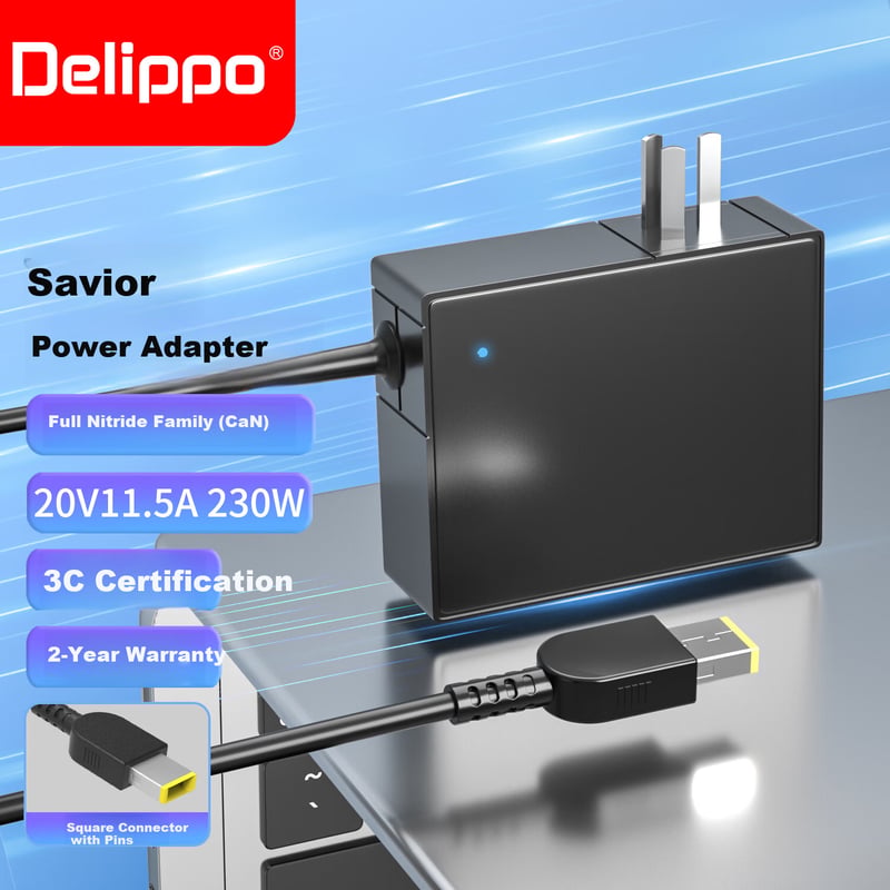 Delippo GaN Lenovo 230W Power Adapter for Gaming Laptops
