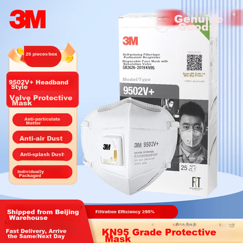 3M KN95 Mask with Valve for Dust and Particles