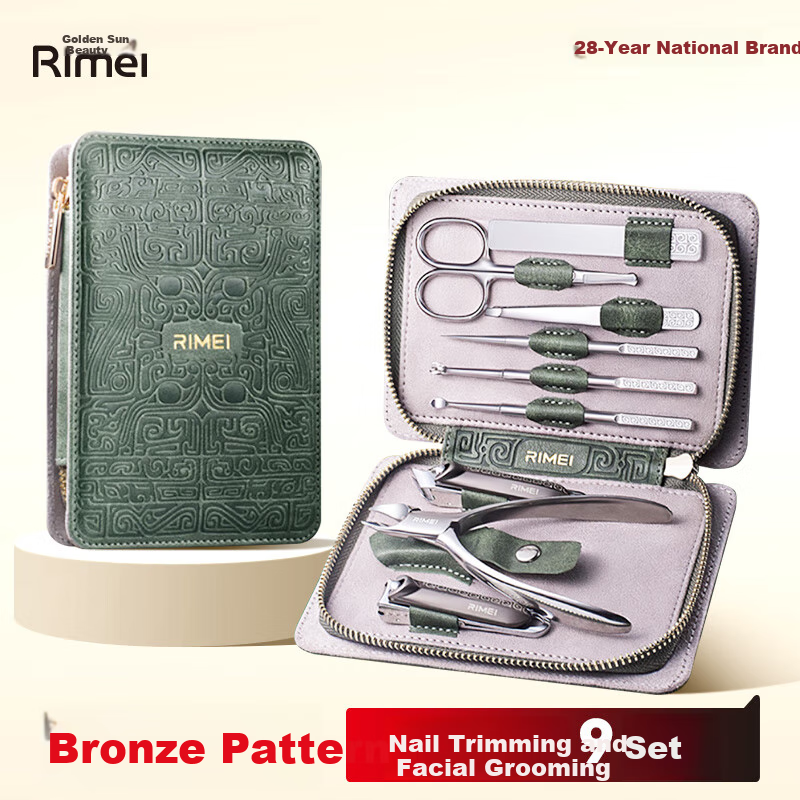 Jindarimei Nail Clipper Set Bronze Carving 9-Piece