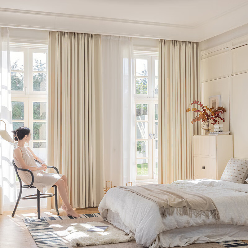 Ali Cotton Linen Cream Curtains