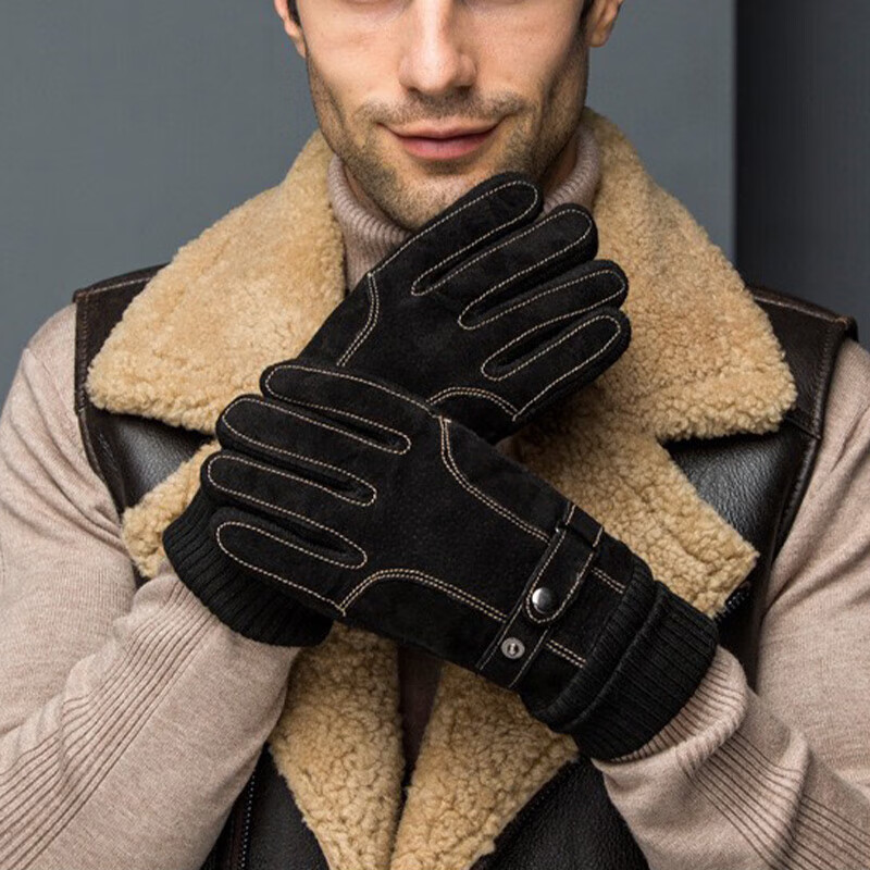 BWNK Winter Fleece-Lined Motorcycle Gloves